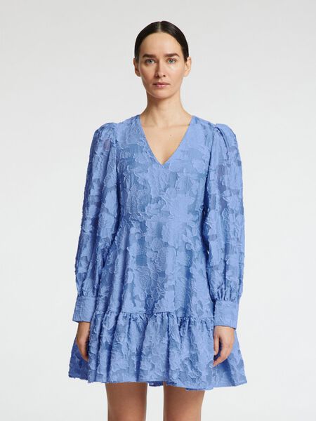 Selected LONG-SLEEVED FLORAL MINI DRESS, Vista Blue, highres - 16094189_VistaBlue_003.jpg