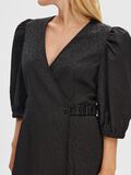 Selected SATIN PUFF SLEEVED DRESS, Black, highres - 16091588_Black_006.jpg