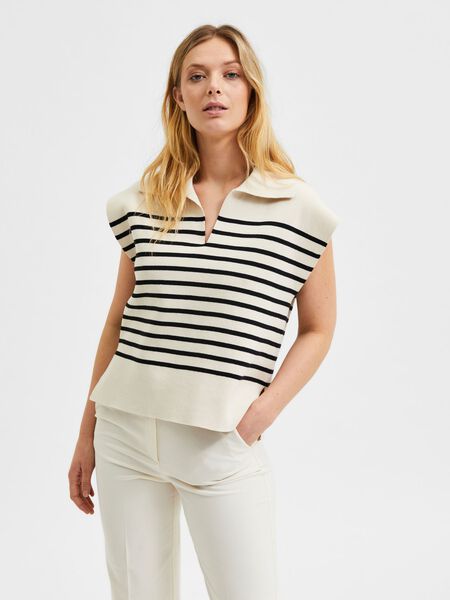 Selected STRIPED KNITTED TOP, Birch, highres - 16084294_Birch_927977_003.jpg