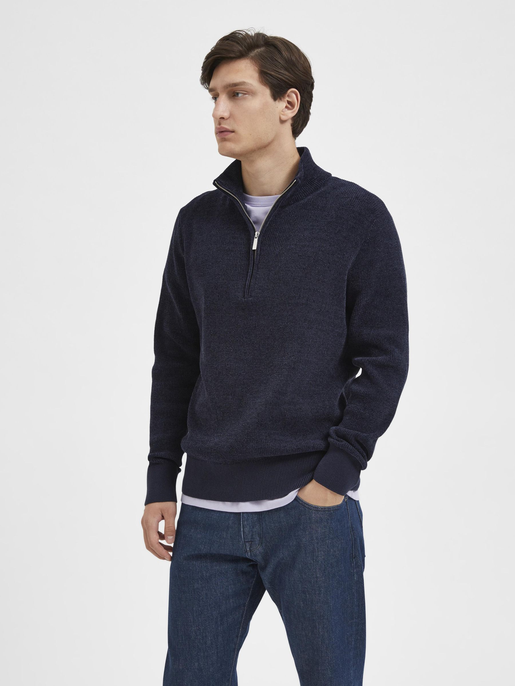 Rabatt 57 % HERREN Pullovers & Sweatshirts Casual Dunkelblau M Selected Pullover 