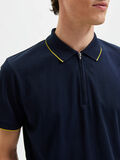 Selected QUARTER ZIP POLO SHIRT, Sky Captain, highres - 16082826_SkyCaptain_006.jpg