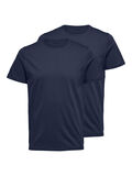 Selected BASIC 2-PACK T-SHIRT, Navy Blazer, highres - 16083095_NavyBlazer_001.jpg