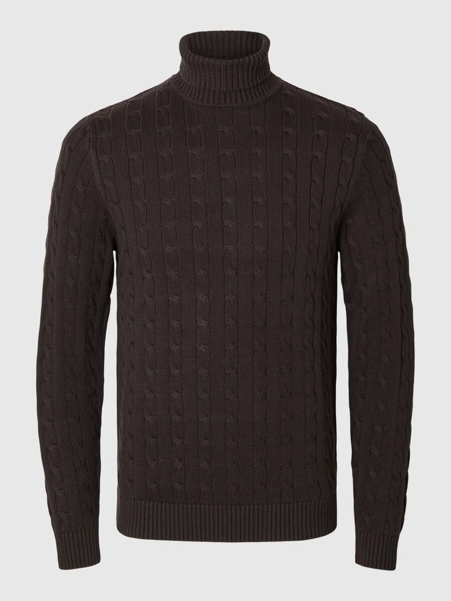 Selected ZOPFSTRICK PULLOVER, Chocolate Torte, highres - 16077218_ChocolateTorte_001.jpg