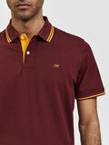 Selected SHORT SLEEVED POLO SHIRT, Tawny Port, highres - 16082841_TawnyPort_006.jpg