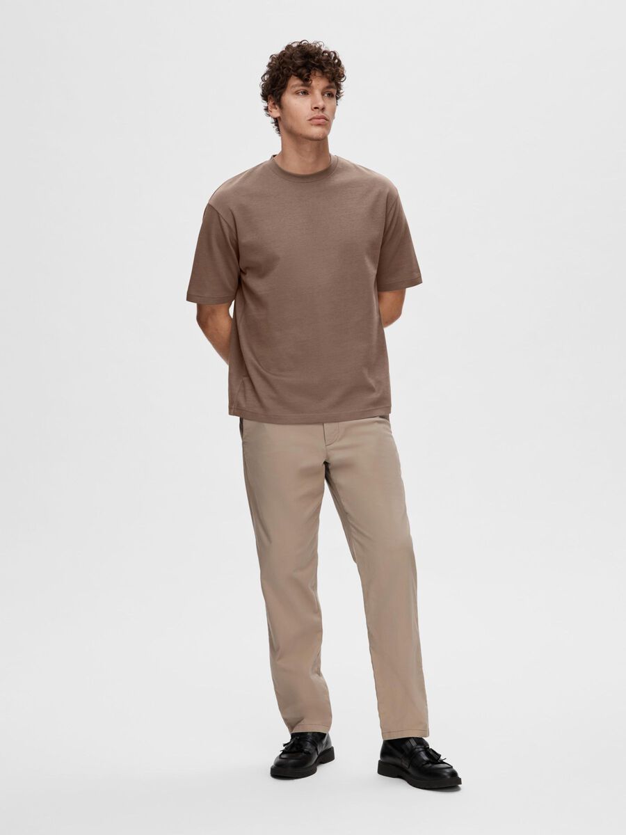 Selected LOOSE FIT T-SHIRT, Morel, highres - 16094143_Morel_005.jpg