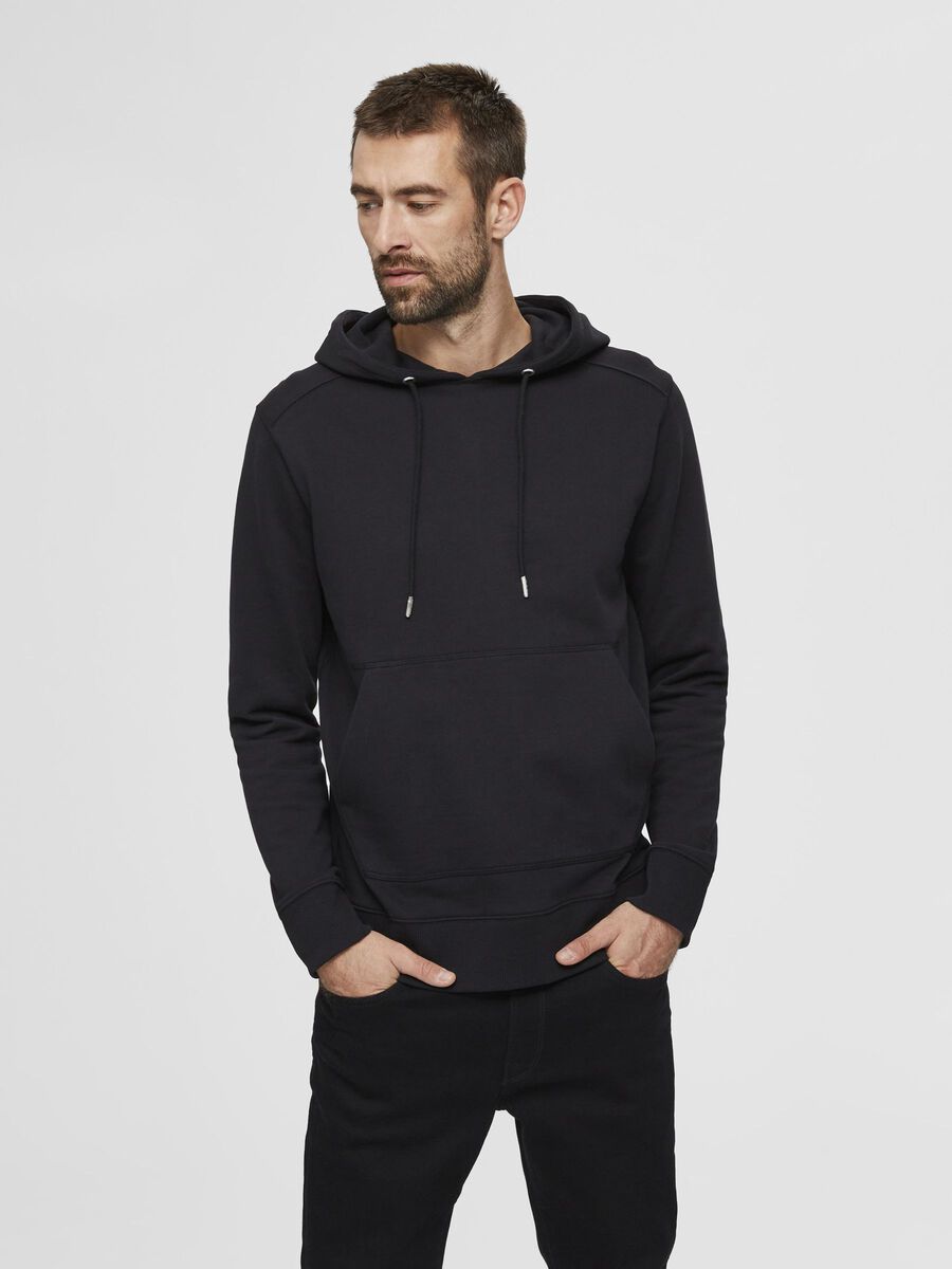 Selected CLASSIQUE SWEAT À CAPUCHE, Black, highres - 16077368_Black_003.jpg