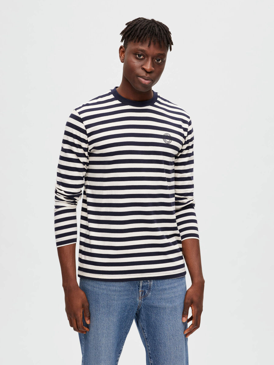 Selected STRIPED LONG-SLEEVED T-SHIRT, Sky Captain, highres - 16088529_SkyCaptain_1005216_003.jpg