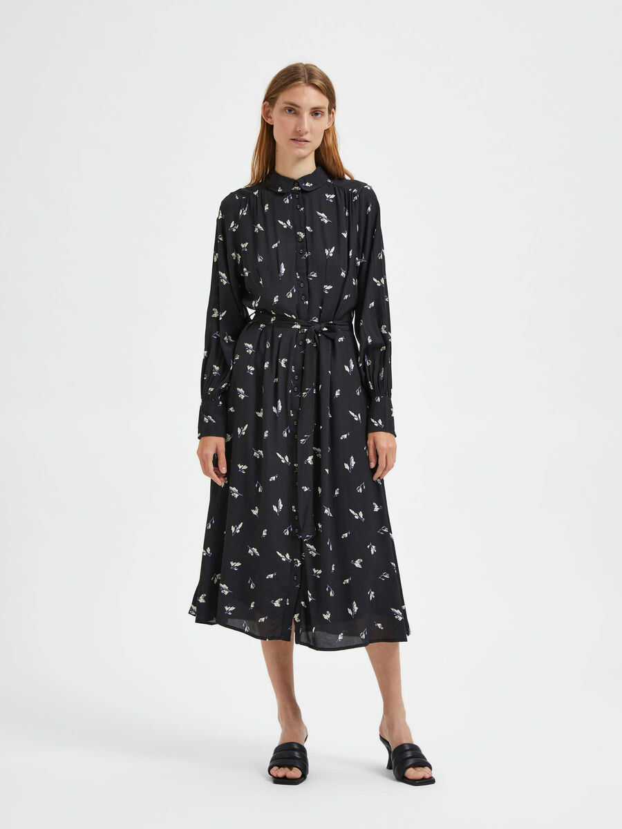 Selected IMPRIMÉ ROBE MI-LONGUE, Black, highres - 16086694_Black_968045_005.jpg