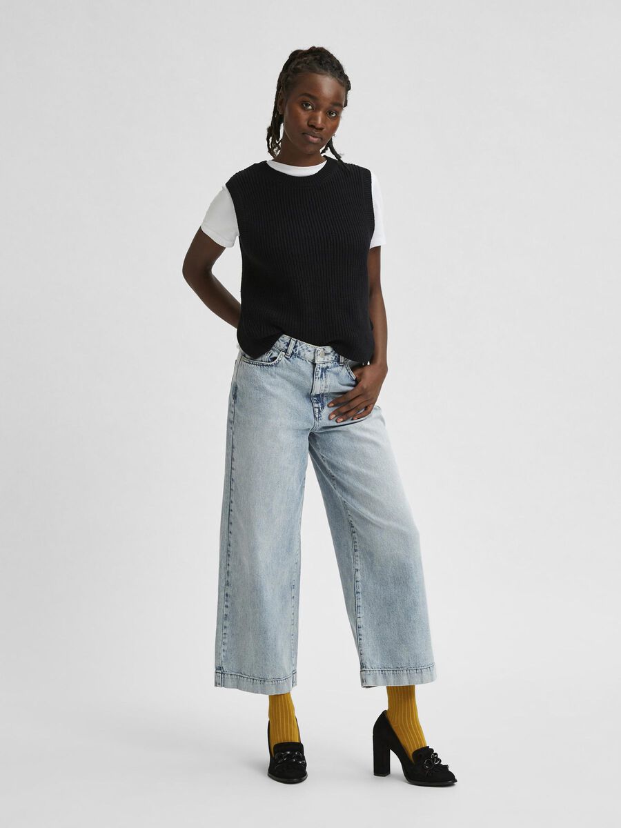 Selected CROPPED WEIT BIO-BAUMWOLLE JEANS, Light Blue Denim, highres - 16079861_LightBlueDenim_005.jpg