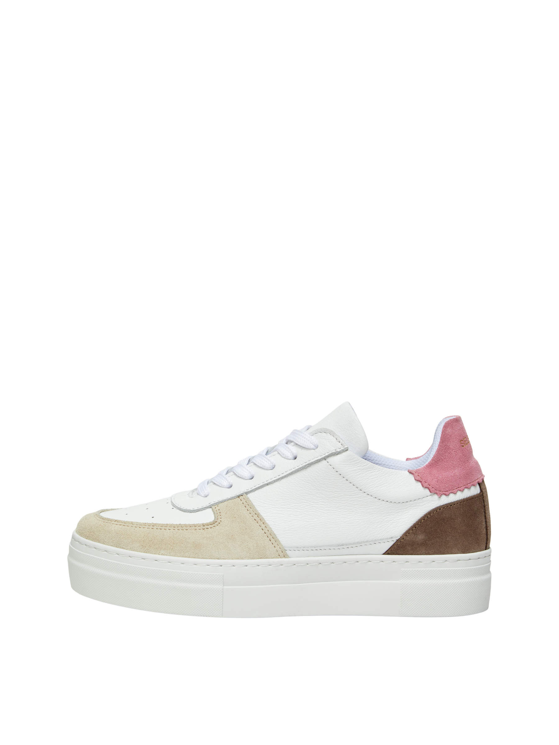 LEATHER TRAINERS White SELECTED FEMME
