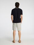 Selected COTTON BLEND SPLIT NECK POLO SHIRT, Black, highres - 16096777_Black_004.jpg