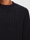 Selected CABLE KNIT KNITTED JUMPER, Black, highres - 16087876_Black_006.jpg