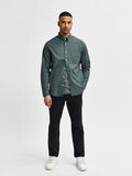 Selected ORGANIC COTTON OXFORD SHIRT, Forest Night, highres - 16077359_ForestNight_005.jpg