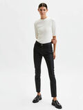 Selected PU COATED HIGH WAISTED JEANS, Black, highres - 16082534_Black_008.jpg