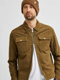 Selected TWO WAY ZIP SUEDE JACKET, Olive Night, highres - 16077544_OliveNight_008.jpg