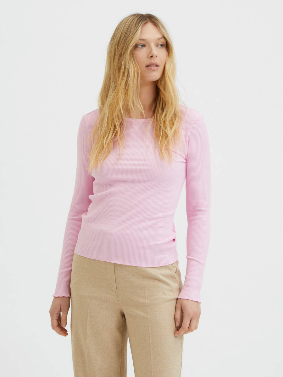 Selected ORGANIC COTTON SELECTED STANDARDS T-SHIRT, Lilac Sachet, highres - 16079210_LilacSachet_003.jpg