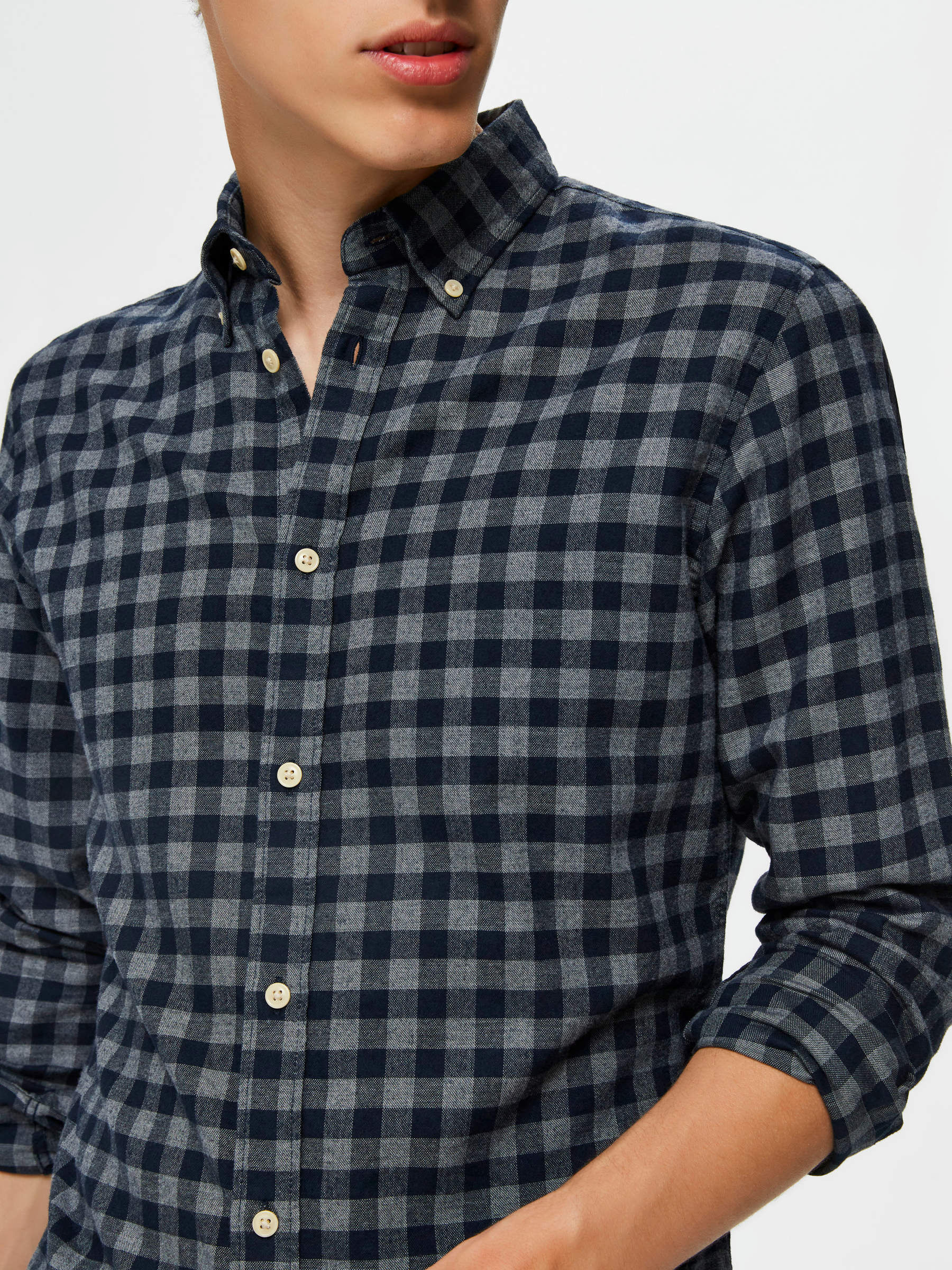 dark blue flannel