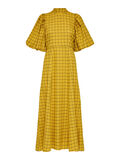 Selected LONG CHECK PUFF SLEEVE DRESS, Arrowwood, highres - 16079600_Arrowwood_851826_001.jpg