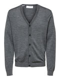 Selected MERINO WOOL COOLMAX® CARDIGAN, Dark Grey Melange, highres - 16082059_DarkGreyMelange_892617_001.jpg