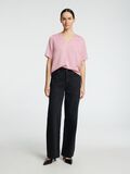 Selected SHORT SLEEVED V-NECK TOP, Bleached Mauve, highres - 16096434_BleachedMauve_005.jpg
