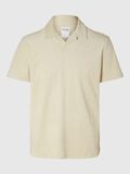 Selected SHORT-SLEEVED TERRY CLOTH POLO SHIRT, Fog, highres - 16092776_Fog_001.jpg