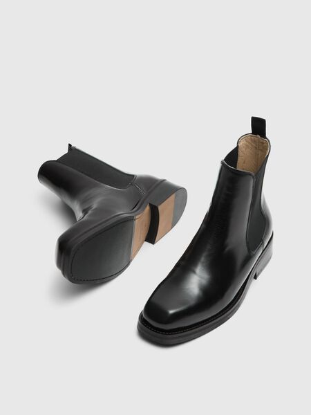 Selected LEATHER CHELSEA BOOTS, Black, highres - 16082245_Black_005.jpg