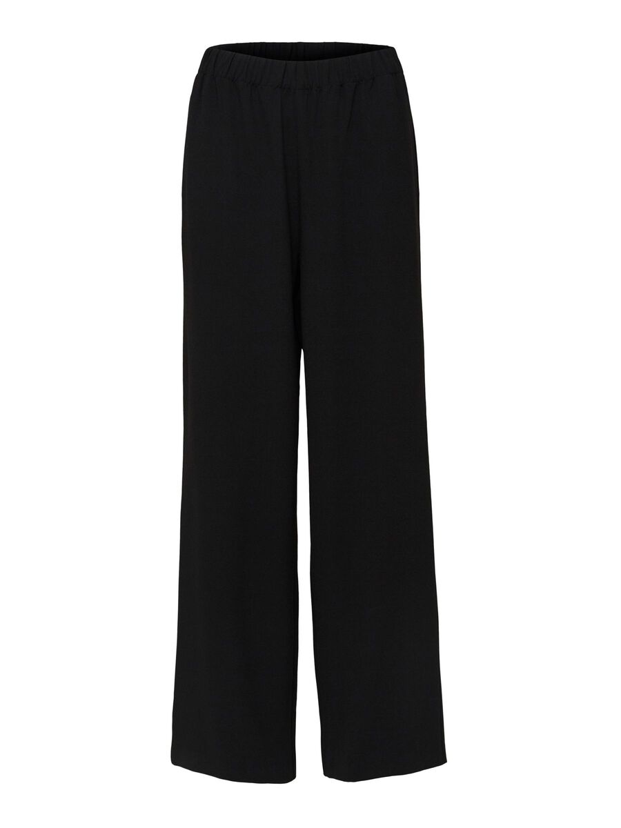 Selected CLASSIC WIDE-LEG TROUSERS, Black, highres - 16089910_Black_001.jpg