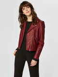 Selected AGNEAU - VESTE EN CUIR, Tawny Port, highres - 16064720_TawnyPort_003.jpg