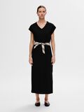 Selected CAP SLEEVE MIDI DRESS, Black, highres - 16089879_Black_005.jpg