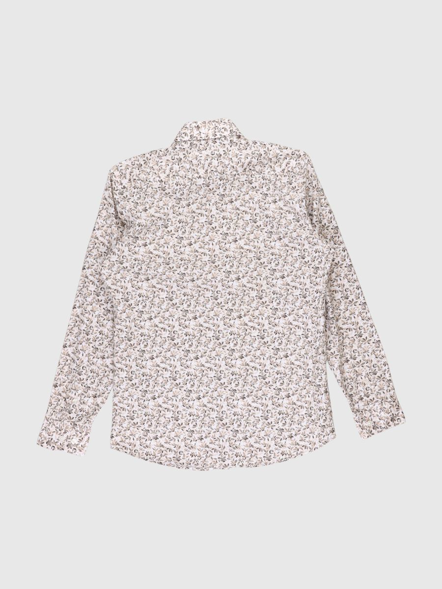 Selected PRINTED SLIM FIT SHIRT, Egret, highres - 80000326_Egret_968101_002.jpg