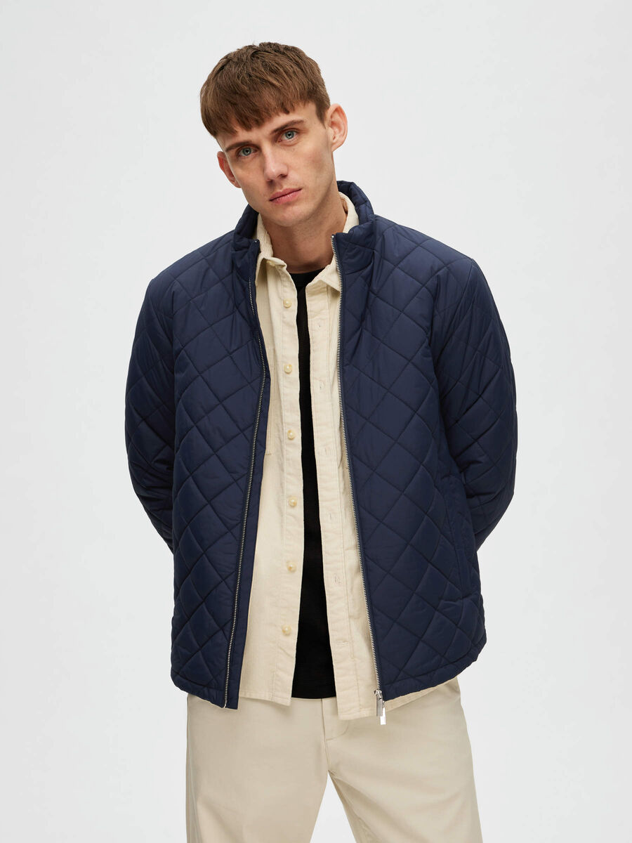 Selected MATELASSÉ VESTE BOMBER, Navy Blazer, highres - 16090901_NavyBlazer_003.jpg