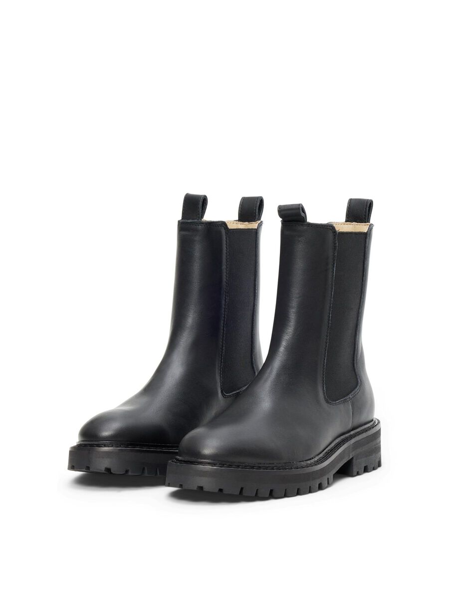 Selected LEATHER CHELSEA BOOTS, Black, highres - 16091459_Black_006.jpg