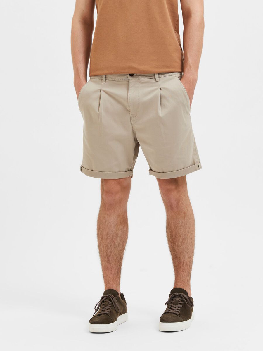 Selected DISEÑO CLÁSICO SHORTS CHINOS, Pure Cashmere, highres - 16087639_PureCashmere_003.jpg