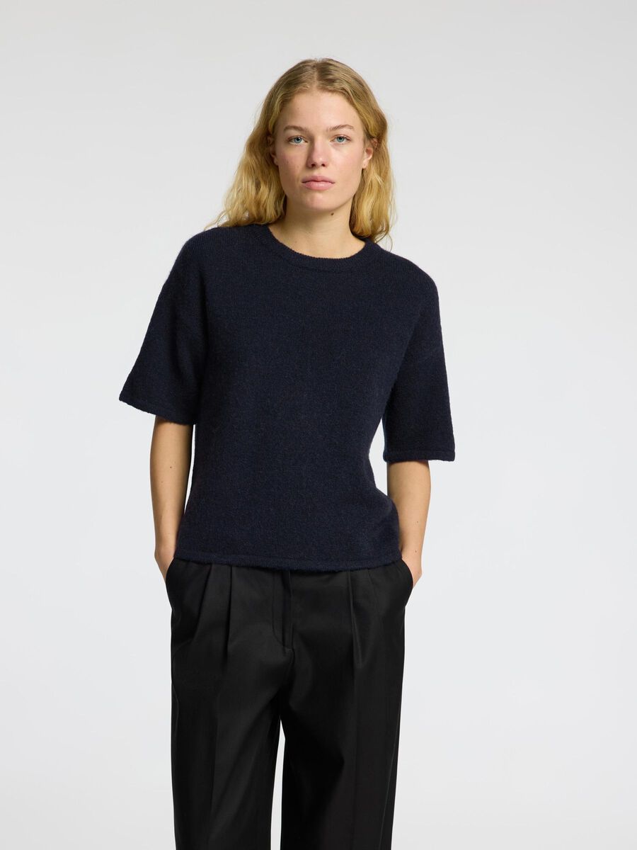 Selected KORTE MOUWEN WOLMIX TOP, Dark Sapphire, highres - 16093048_DarkSapphire_1090347_003.jpg