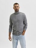 Selected ZIP-UP CARDIGAN, Medium Grey Melange, highres - 16074688_MediumGreyMelange_003.jpg