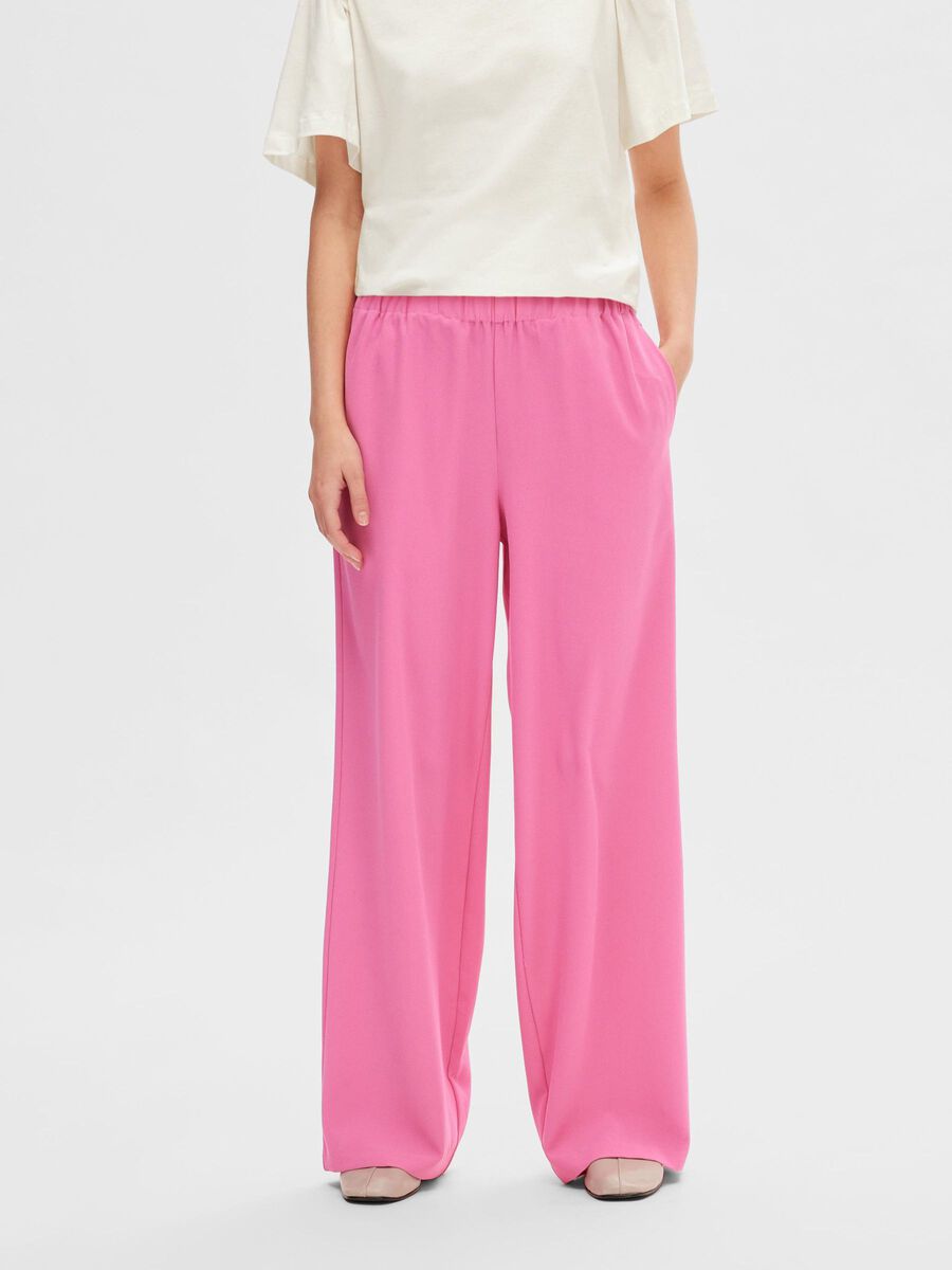 Selected CLASSIC WIDE-LEG TROUSERS, Phlox Pink, highres - 16089910_PhloxPink_003.jpg