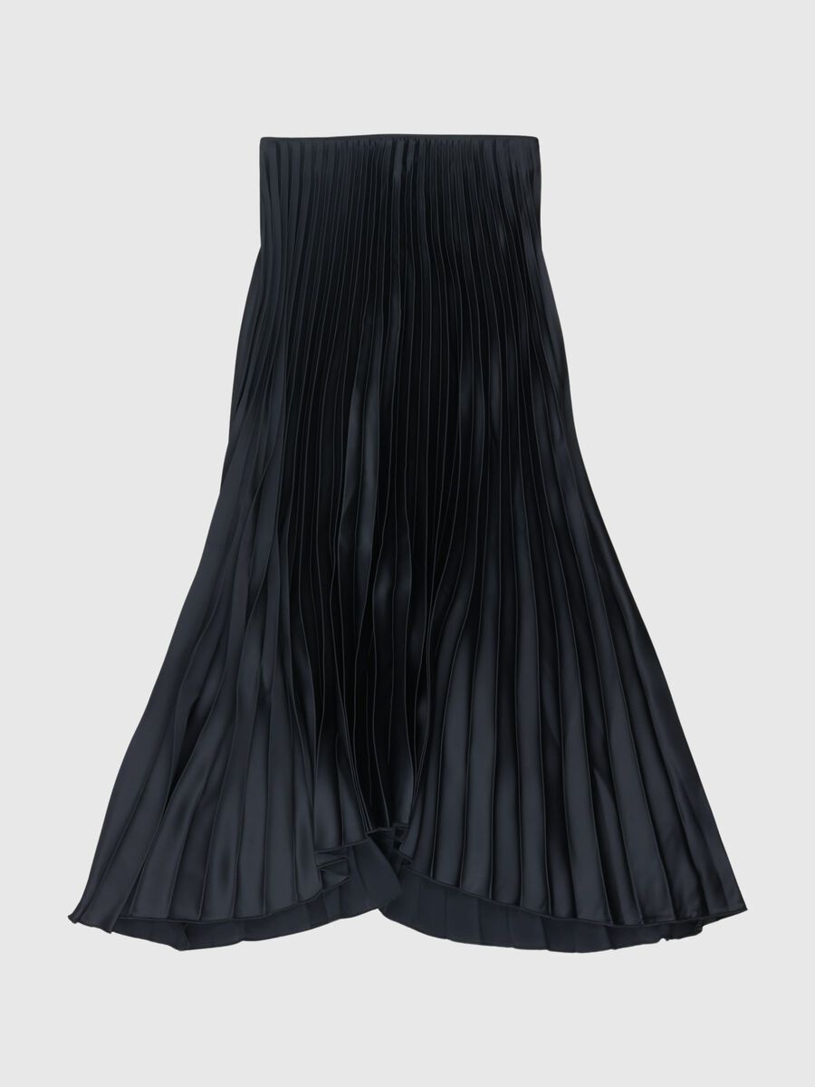 Selected PLISSÉ PLEATED MIDI SKIRT, Black, highres - 80000273_Black_001.jpg