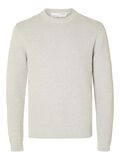 Selected SWEAT-SHIRTS RAS DE COU PULL, Light Grey Melange, highres - 16092599_LightGreyMelange_001.jpg