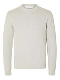 Selected SWEAT-SHIRTS RAS DE COU PULL, Light Grey Melange, highres - 16092599_LightGreyMelange_001.jpg