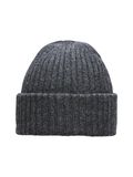 Selected MERINO WOOL BEANIE, Dark Grey Melange, highres - 16064168_DarkGreyMelange_002.jpg