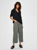 Selected V-HALS TOP MET KORTE MOUWEN, Black, highres - 16070974_Black_005.jpg