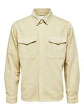 Selected LOOSE FIT OVERSHIRT, Sand, highres - 16084042_Sand_001.jpg