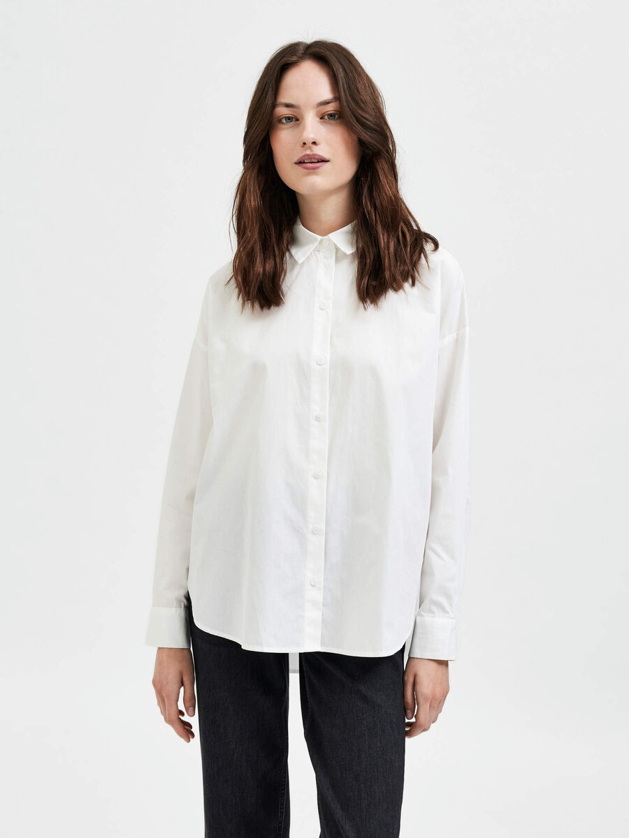 Selected RELAXED COTTON SHIRT, Bright White, highres - 16088317_BrightWhite_003.jpg