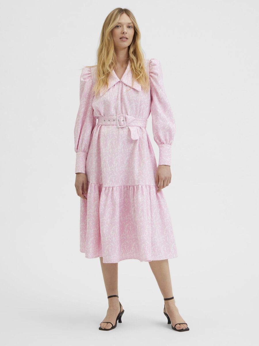 Selected BALLOON SLEEVED MIDI DRESS, Lilac Sachet, highres - 16083762_LilacSachet_003.jpg