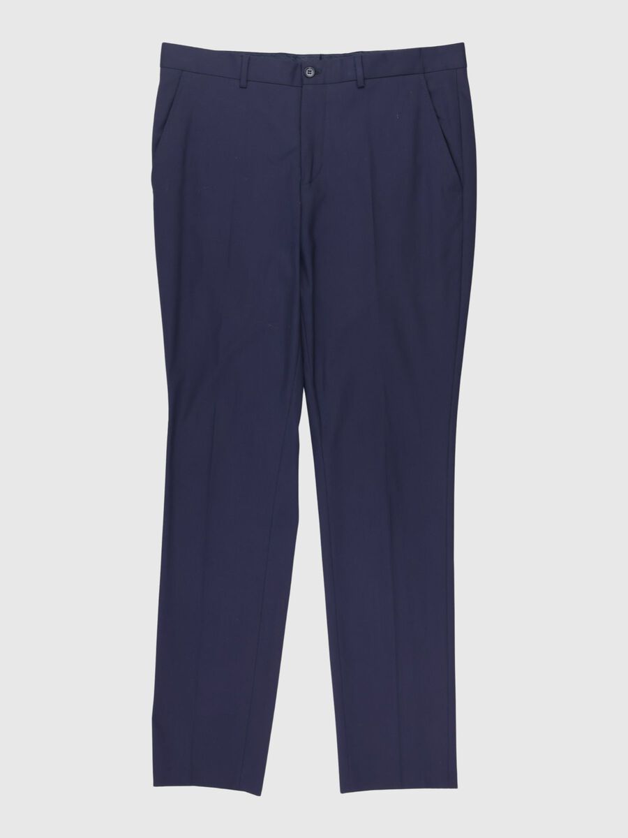 Selected SLIM FIT TROUSERS, Navy Blazer, highres - 80000348_NavyBlazer_001.jpg