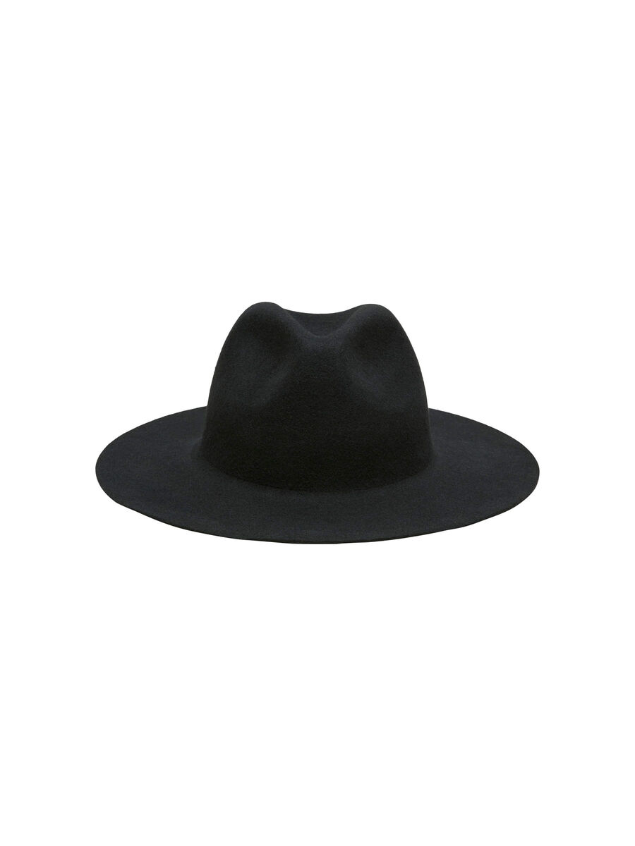 Selected WOOL FEDORA - HAT, Black, highres - 16074977_Black_001.jpg