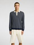 Selected 100% MERINO WOOL LONG-SLEEVED POLO, Outer Space, highres - 16098863_OuterSpace_1209031_003.jpg