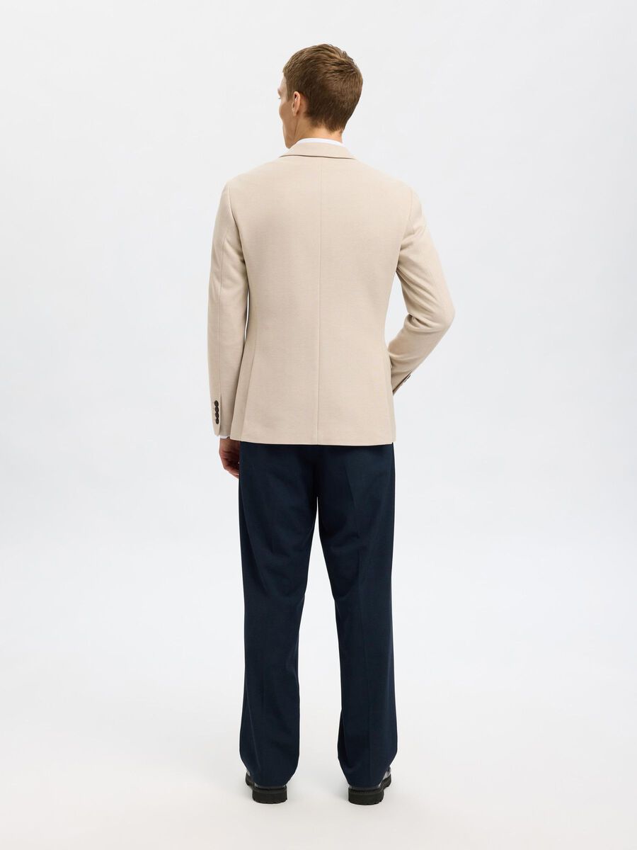 Selected SINGLE BREASTED SLIM-FIT BLAZER, Sand, highres - 16094544_Sand_004.jpg