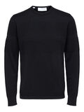 Selected COSY KNITTED PULLOVER, Black, highres - 16084076_Black_001.jpg