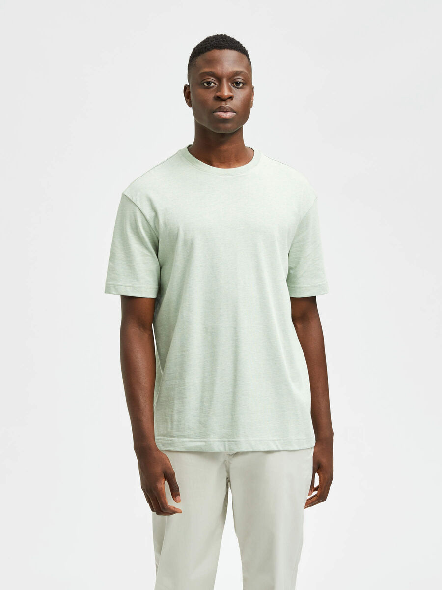 Selected COUPE AMPLE EN COTON BIO T-SHIRT, Desert Sage, highres - 16078603_DesertSage_927786_003.jpg